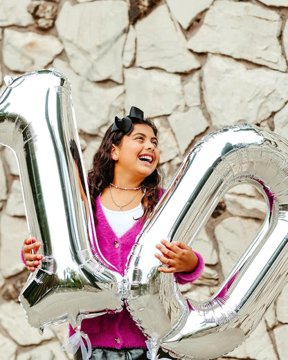 Silver Number Balloon - 40 Inch 0 Number Balloons for Birthday Decorations | Party Supplies for All Ages