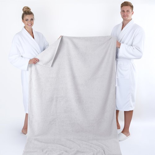 American Soft Linen 100% Cotton 600 GSM Turkish 40x80 Oversized Bath Towel Sheet, Extra Large Adult Towels for Bathroom, Silver Gray Bath Sheet