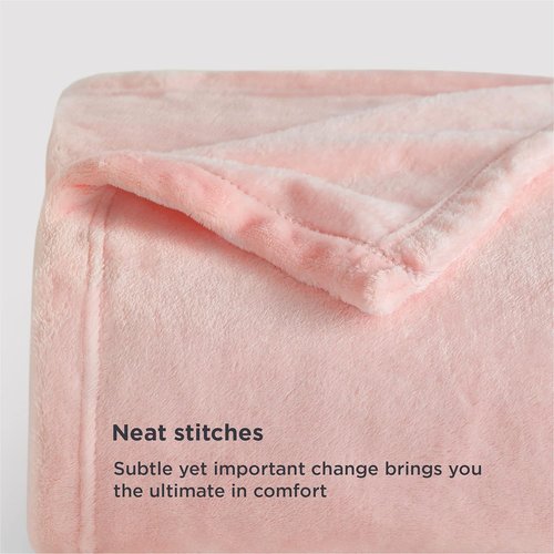 Bedsure Fleece Blanket - Soft, Lightweight Plush Twin XL Blanket in Pink | Cozy for Bed, Sofa, Travel (66" x 90")