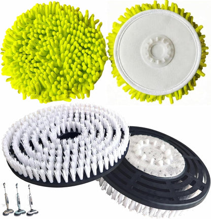 Shark Steam Mop Replacement Brush Pads - 2 Microfiber Absorbent Pads for S8201, S8001, S7201, S7000 Series