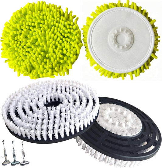 Shark Steam Mop Replacement Brush Pads - 2 Microfiber Absorbent Pads for S8201, S8001, S7201, S7000 Series