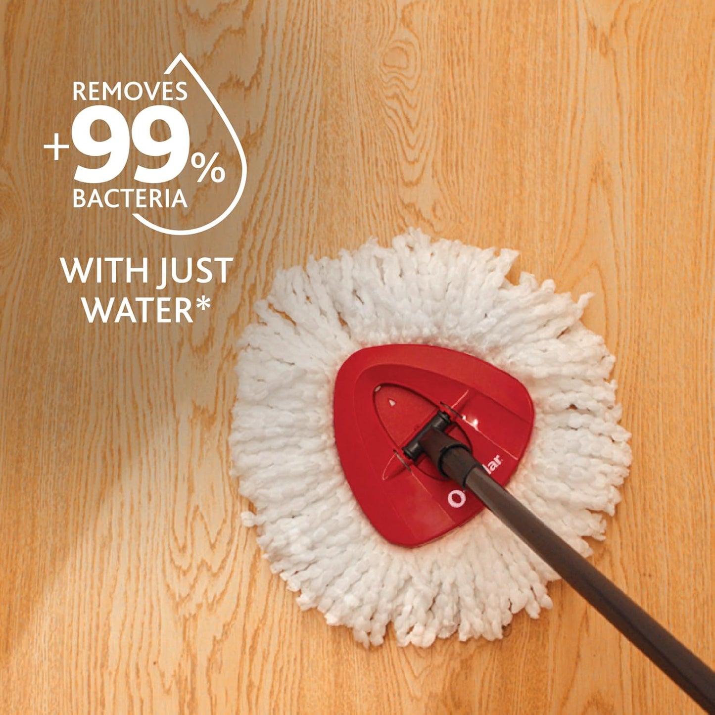 O-Cedar EasyWring Microfiber Spin Mop - Complete Floor Cleaning System with 4 Extra Refills