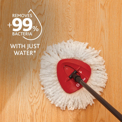 O-Cedar EasyWring Microfiber Spin Mop - Complete Floor Cleaning System with 4 Extra Refills