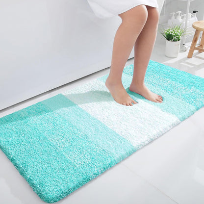 OLANLY Large Bathroom Rugs - Extra Soft Microfiber Mat, Quick Dry & Machine Washable, 40x24, Teal