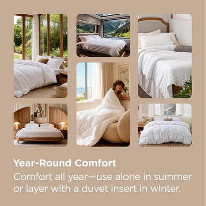 Bedsure Duvet Cover - Soft Double Brushed Queen Bedding Set with Zipper Closure | Olive Green, 3 Pieces