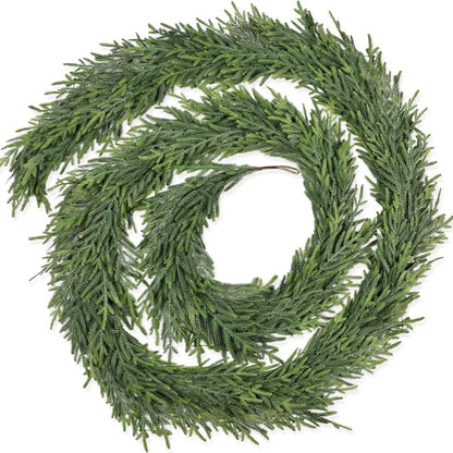16ft Real Touch Pine Garland - Multicolor Christmas Greenery, Tulvend