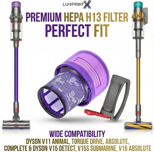 Dyson V11 HEPA Filter 3-Pack - Premium Replacement for V11, V15 Absolute & Animal Models