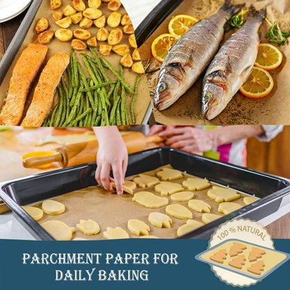 Hiware Parchment Paper Baking Sheets - 200 PCS Precut Non-Stick 9x13 IN for Baking & Cooking | Unbleached, Fits Quarter Sheet Pans