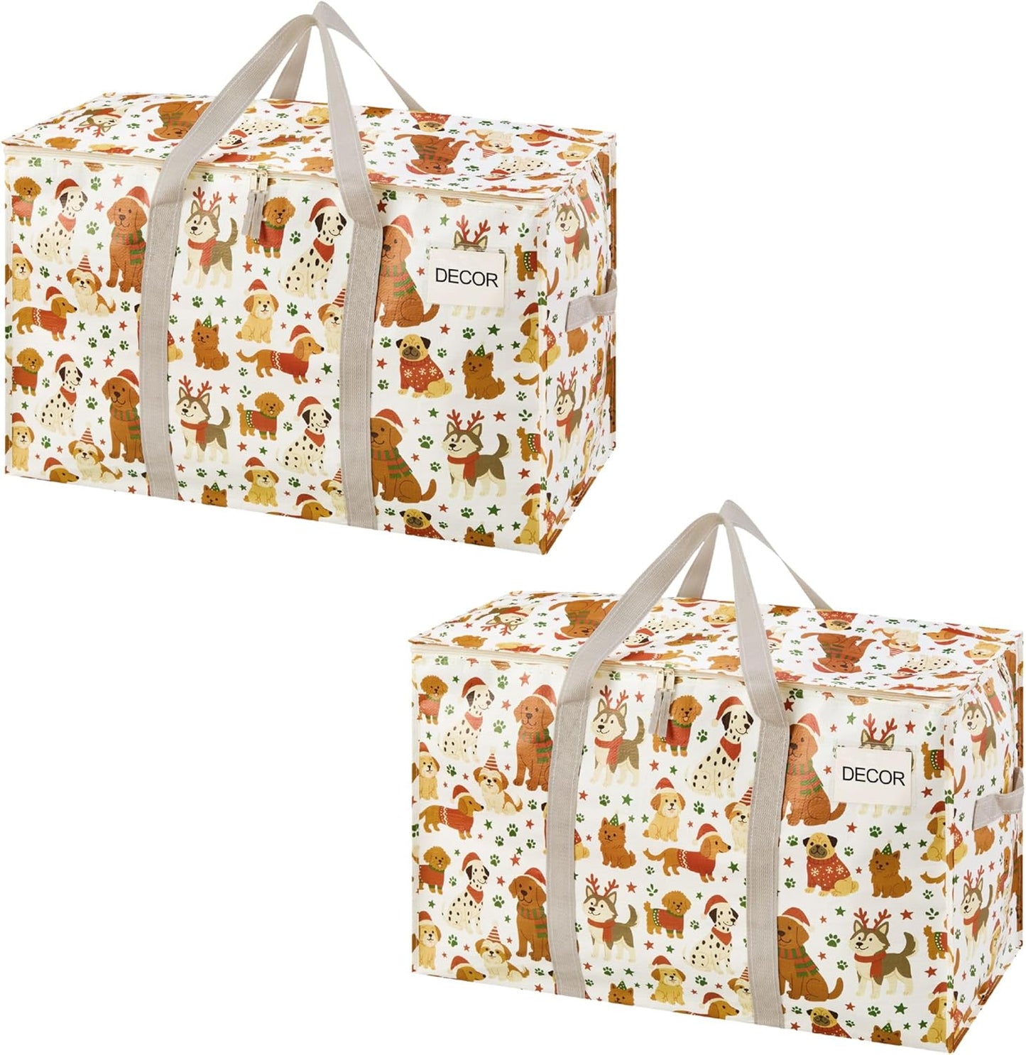 VENO Extra Large Heavy Duty Moving Bags - 2 Pack with Reinforced Handles & Strong Zippers | Foldable & Reusable Storage Solution for Clothes & Dorms