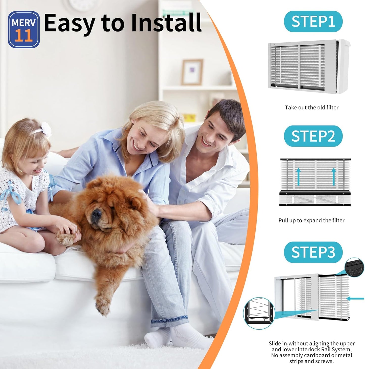 AprilAire 410 Replacement Filter - MERV 11 HVAC Air Purifier Filter | 16"x28"x4" Size, 2 Pack