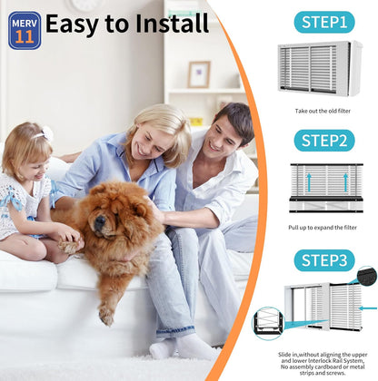 AprilAire 410 Replacement Filter - MERV 11 HVAC Air Purifier Filter | 16"x28"x4" Size, 2 Pack