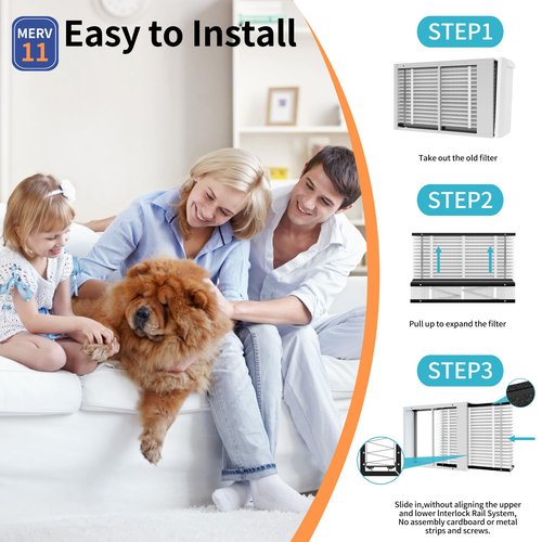 1 Pack 410 Replacement Filter, Compatible with AprilAire 410 Whole House Air Purifiers Models,1410,1610,2410,2416,3410,4400,MERV11 HVAC Furnace Filter Replacement,Actual Size:16"x28"x4" Air Filter