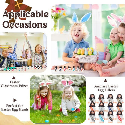 Bememo 25 Pcs Little Jesus Figures, Mini Jesus Loves You Figures, Original Design Multicolor Tiny Easter Figurines to Hide and Seek Religious Gifts for Easter Egg Stuffers(Retro Simple Colors)