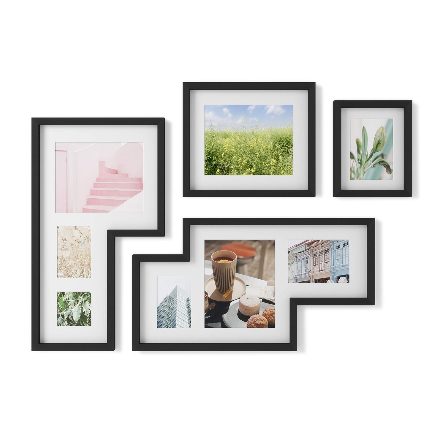 Umbra Mingle Gallery Collage Picture Frame Set, Black