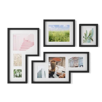 Umbra Mingle Gallery Collage Picture Frame Set, Black
