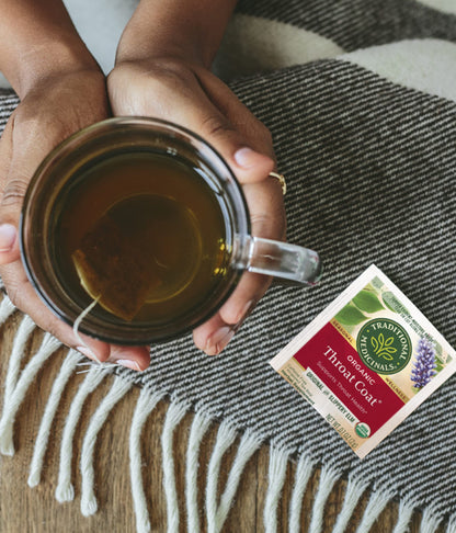Traditional Medicinals Organic Throat Coat Herbal Wrapped Tea Bags - 16 ct