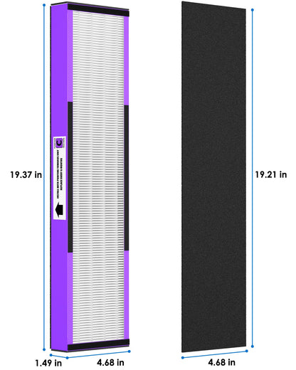3 Pack FLT5250PT Combo Pack Replacement Filter C Pet, Compatible with Germ-Guardian AC5000, AC5000E, AC5250PT, AC5350B, AC5350BCA, AC5350W, AC5300B Air Purifiers, 3 HEPA Filter and 6 Pre-Filters