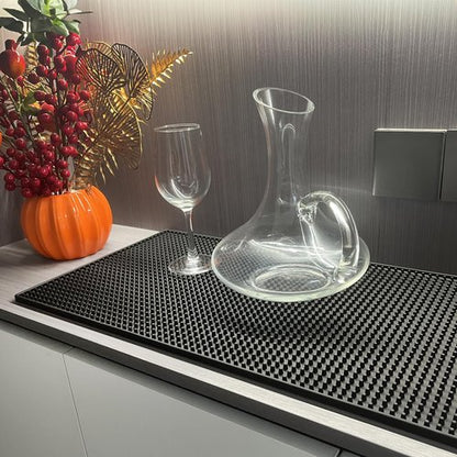 2 Pack Large Bar Mat for Countertop 12X24'', Thicker Rubber Coffee Bar Mat, Dish Drying Mat, Kitchen Mat for Countertop, Non-slip and Easy to Clean