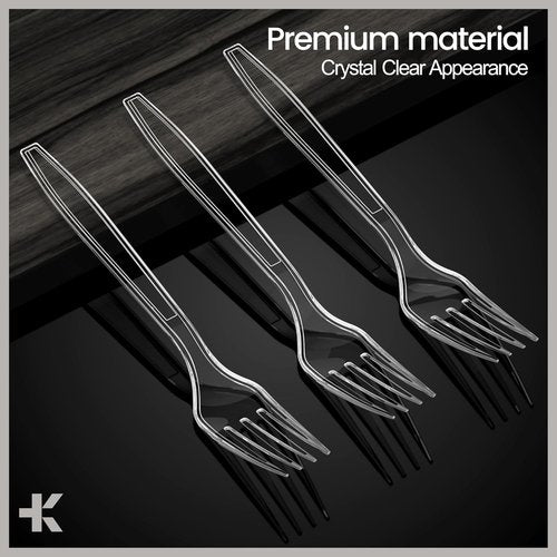 Bakken Disposable Cutlery Set - 180 Heavy-Duty Plastic Utensils | BPA-Free, Heat-Resistant, Clear for Parties & BBQs