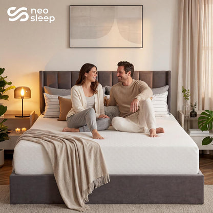 Neo Sleep King Cooling Gel Memory Foam Mattress - Medium Firm Pressure Relief | CertiPUR-US Certified, 10 Inch