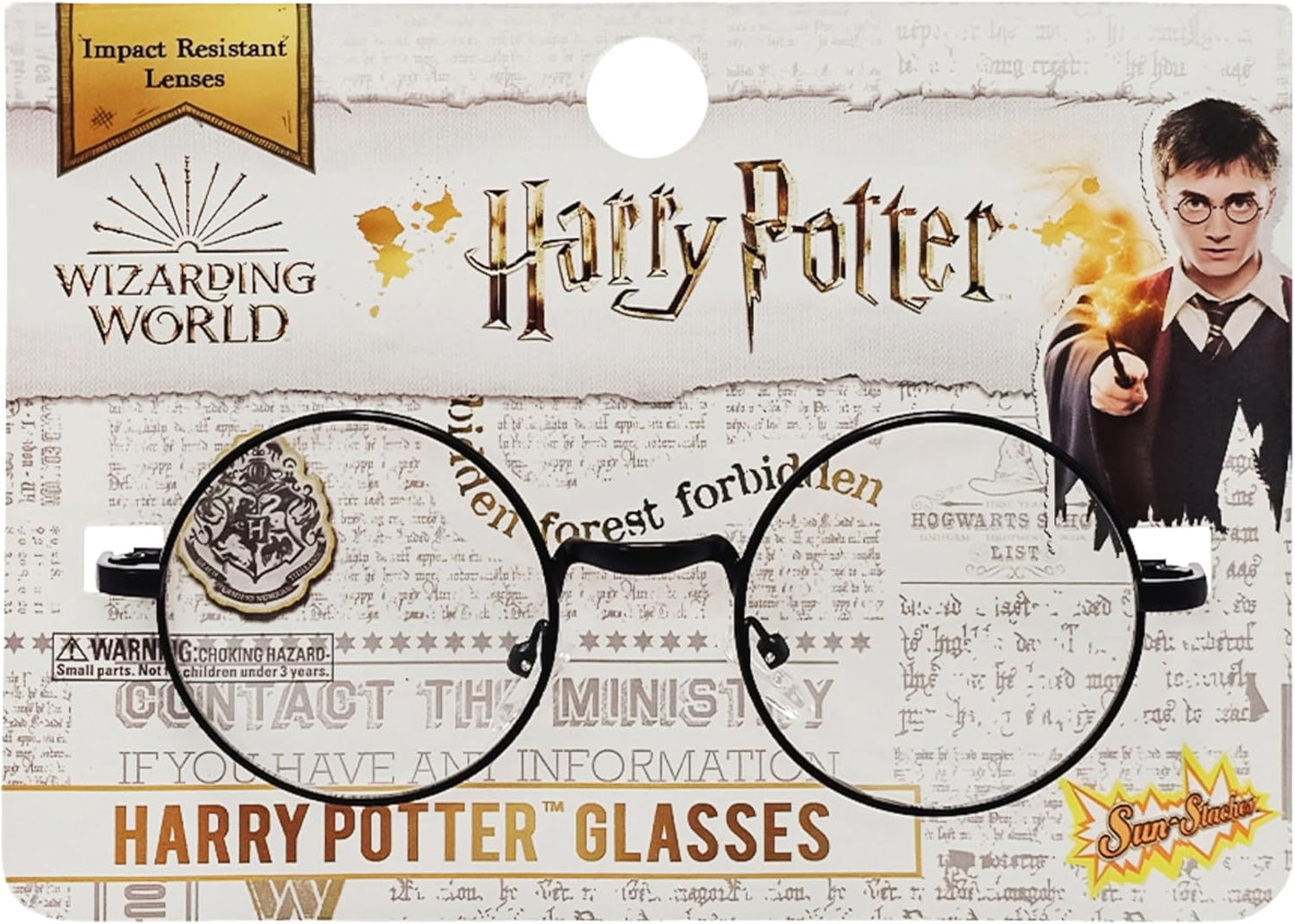 Sun-Staches Harry Potter Glasses - Wizard Costume Accessory | One Size Fits Most