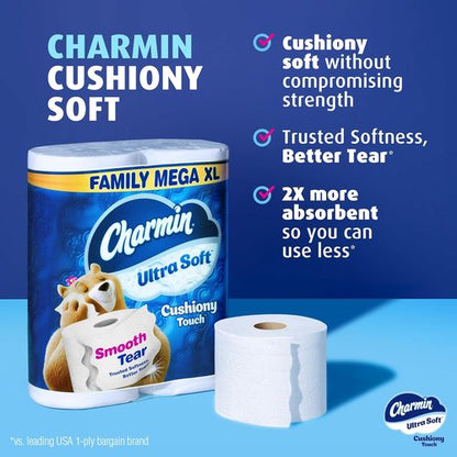 Bounty Quick-Size Paper Towels - 16 Family Rolls | Charmin Ultra Soft Toilet Paper - 18 Mega XL Rolls