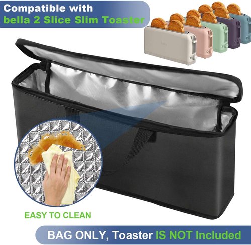 Bella Portable Outdoor Toaster Carrying Bag - Waterproof & Heat-Resistant Case for 2 Slice Bread Maker