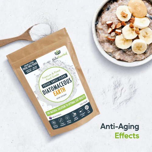 Fossil Shell Flour Powder - Organic Detox & Digestive Health Supplement | Silica-Rich, 250g
