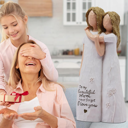 Regine Switzerland Sculpted Hand-Painted Figurine - Heartfelt Birthday Gift for Mom from Daughter