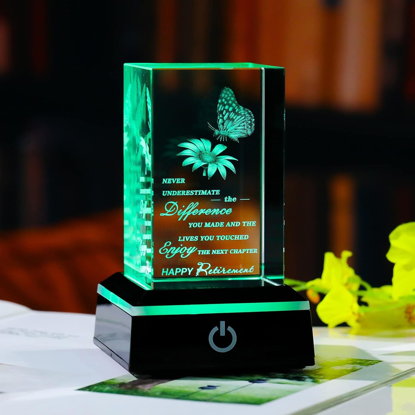 Skiennix 3D Crystal Retirement Gift - Unique Farewell Keepsake for Coworkers & Bosses | Perfect for Nurses & Teachers