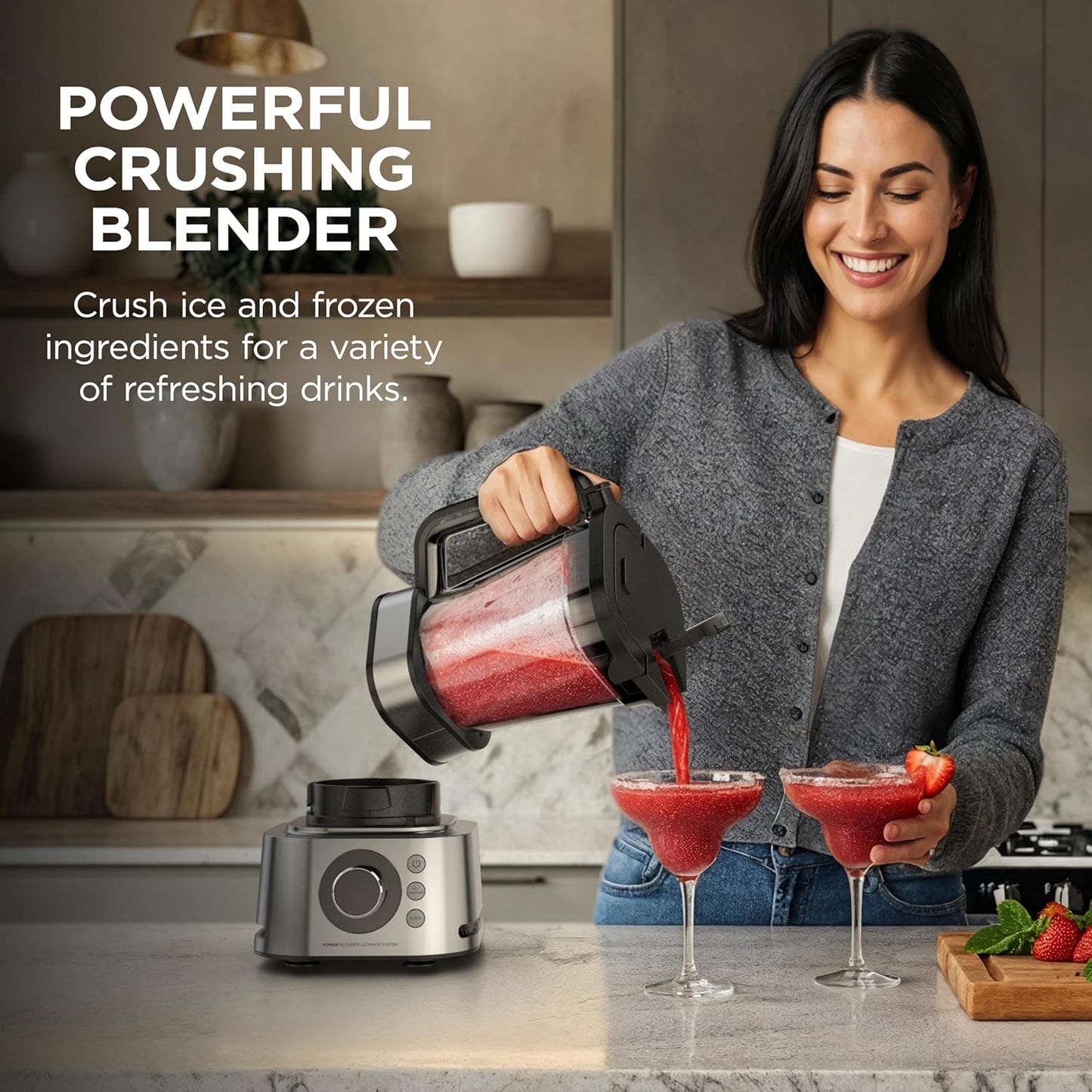 Ninja Blender - Food Processor Combo | Power Blender System for Smoothies & Shakes, 72-Oz Pitcher, Silver