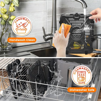 GWYSY Air Fryer Replacement Tray for Ninja SL401 DoubleStack XL 2-Basket, 2 Packs Air Fryer Grill Plate Tray Accessories, Dishwasher Safe