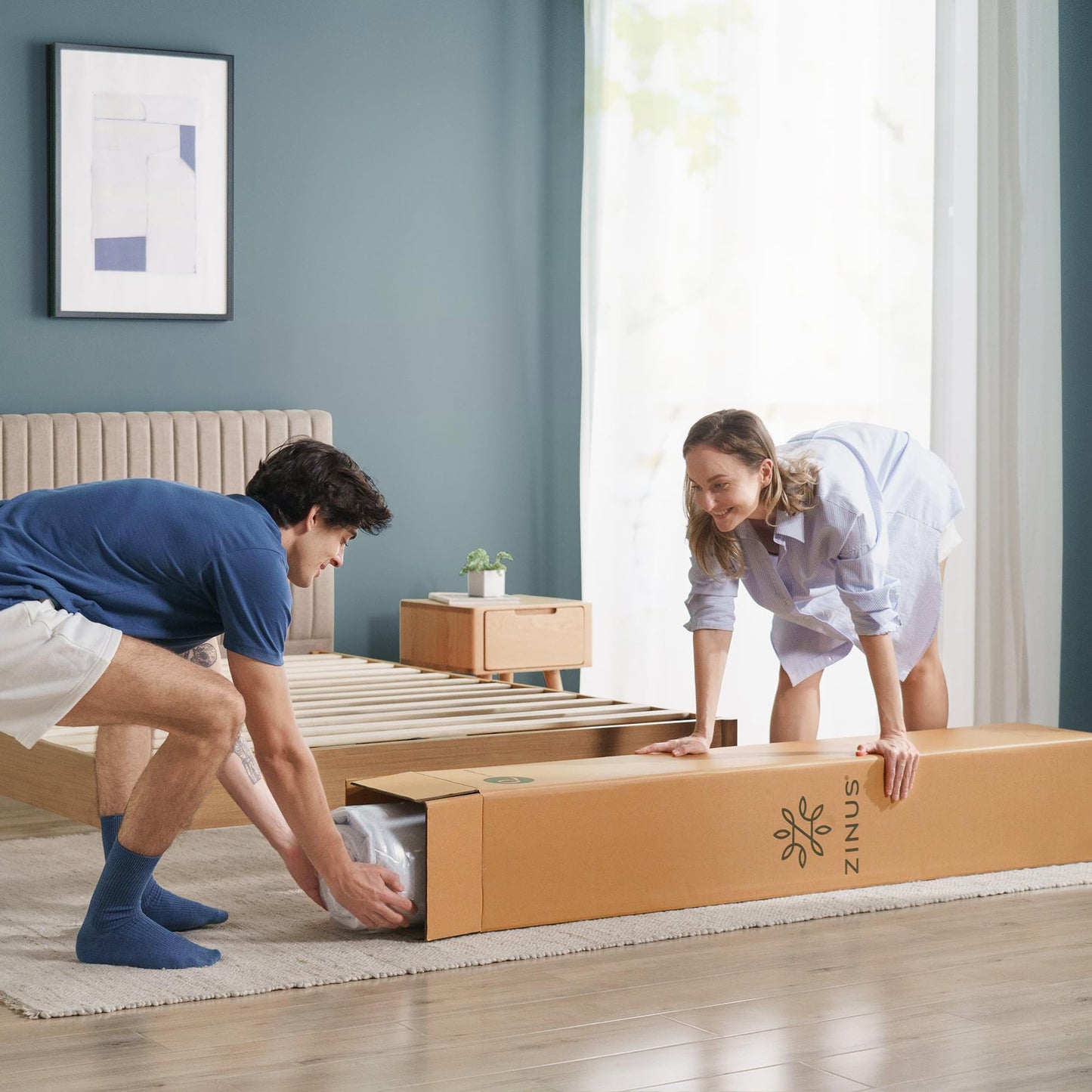 Zinus 6 Inch Green Tea Cooling Memory Foam Mattress [New Version], Full, Fiberglass Free, Medium Firmness, Cooling Gel Foam, Certified Safe Foams & Fabric, Mattress in A Box