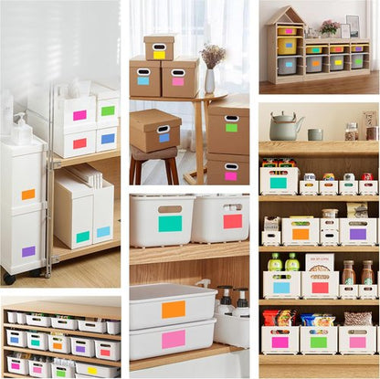 Colored Labels Stickers - 3" x 2" Large Adhesive Moving Labels | 200 Pack in 10 Vibrant Colors