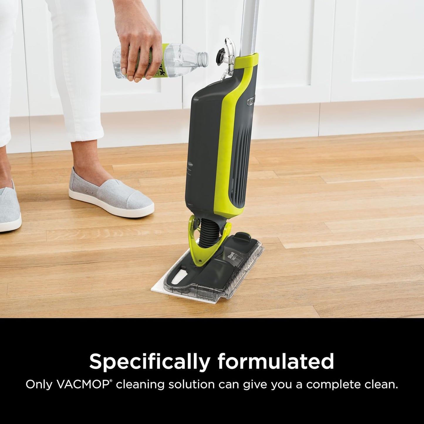 Shark VACMOP Cordless Hard Floor Vacuum Mop - Includes 2 Disposable Pads & 12oz Solution | Charcoal Gray