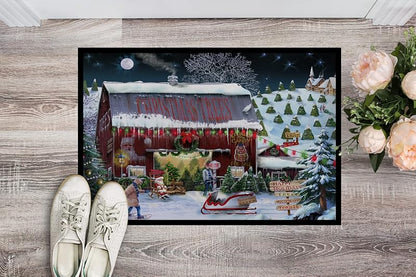 2' x 3' Christmas Tree Farm Doormat - Entryway Indoor/Outdoor Rug, Non-Slip, 24x36
