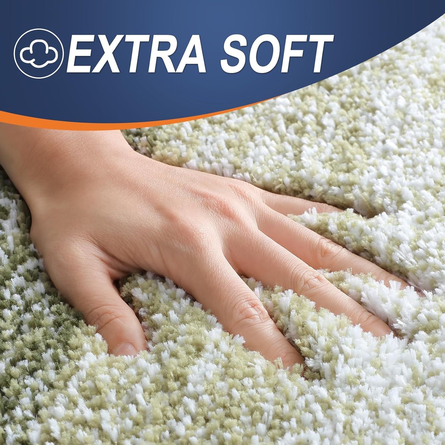 OLANLY Large Bathroom Rugs - Extra Soft Microfiber Mat, Quick Dry & Washable, Dark Green 50x30