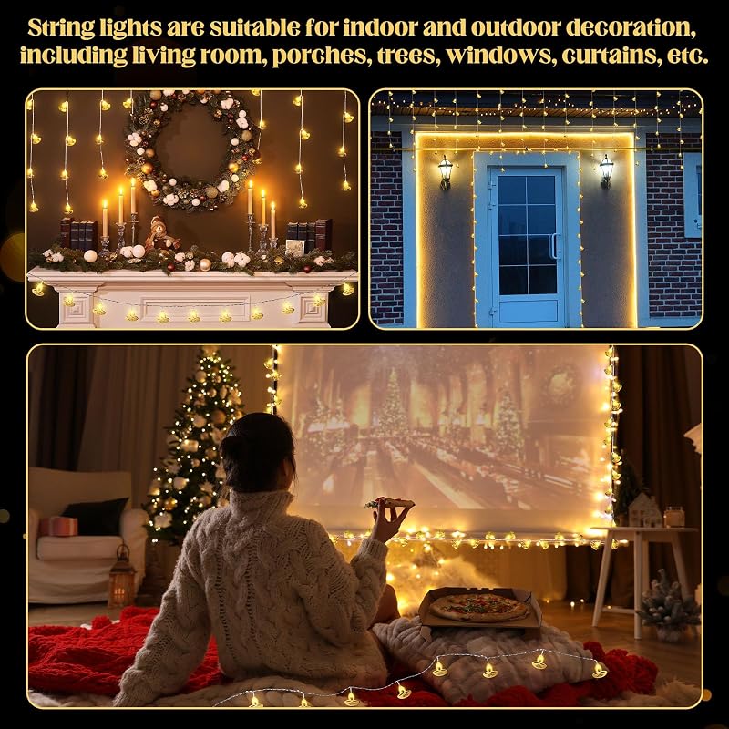 3 Pack 20 ft Diwali String Lights with 30 Warm White LEDs