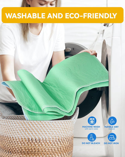 Skiennix Washable Underpads - Waterproof Heavy Absorbency Bed Pads | 36" x 36" for Adults, Kids & Pets