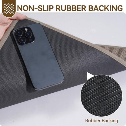 Absorbent Front Door Mat by [Brand Name] - 17''x30'' Non-Slip, Washable Indoor Doormat | Easy-Clean Brown Welcome Mat