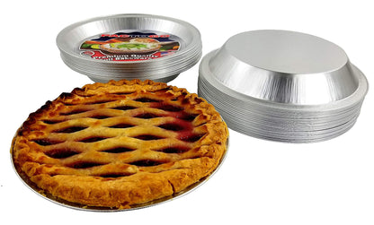 PACTOGO 9" Disposable Heavy Smooth-Wall Aluminum Foil Pie Pans (Pack of 50)