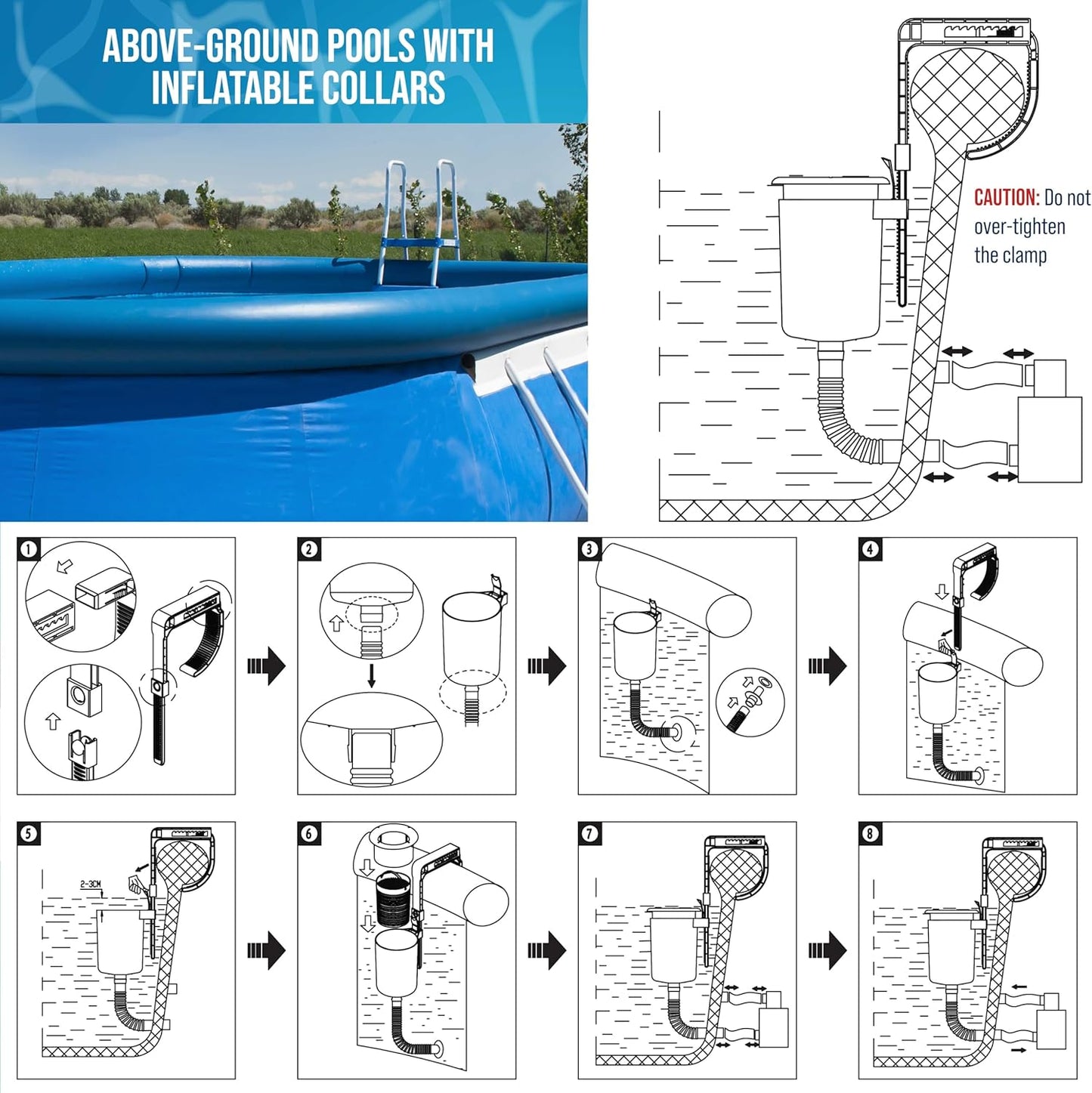 U.S. Pool Supply Pool Skimmer - Efficient Floating Surface Skimmer for Above Ground Pools | Easy Debris Removal