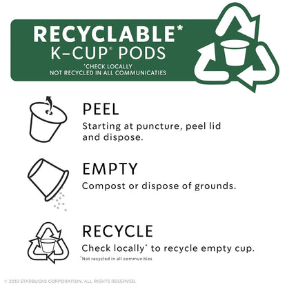 Starbucks Medium Roast K-Cup Coffee Pods - Golden Turmeric Flavor for Keurig Brewers | 48 Pods Total