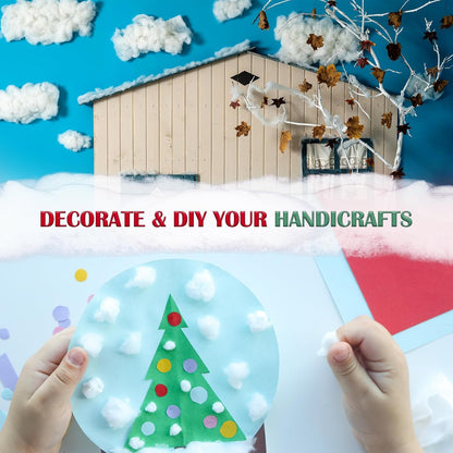 Aodaer Artificial Snow Decor - 2500g Fluffy Soft Cotton for Christmas Tree & Holiday Displays