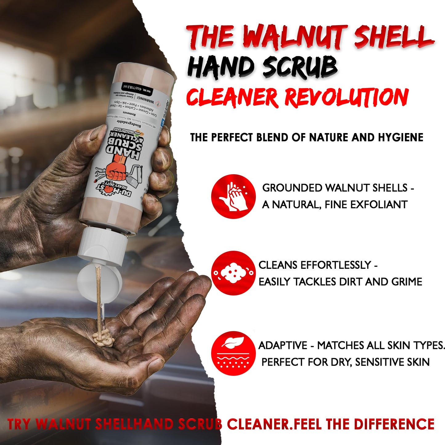 Pure Citrus Non-Aerosol Air Freshener Spray, 4 oz (Orange, Lemon & Citrus Blend), 2 Packs Each Bundled with 1 Pack DU-MOST Walnut Hand Scrub Travel Size, 4 oz