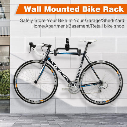 Skiennix Bike Rack - Durable Wall Mount Bicycle Hanger for Indoor Storage | 2-Pack