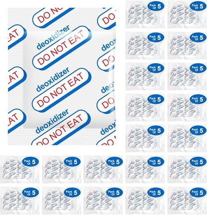 400cc Oxygen Absorbers - 100 Count for Long-Term Food Storage | Ideal for Mylar Bags & Canning