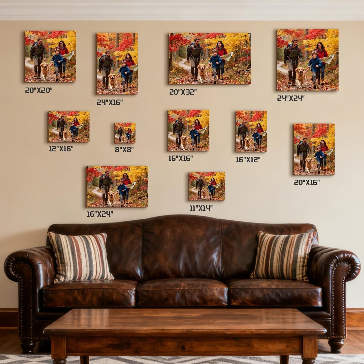 WFENJEW Custom Canvas Prints - Personalized Wall Art for Bedroom, Living Room, Wedding & Family (6" L x 8" W)