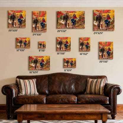 WFENJEW Custom Canvas Prints - Personalized Wall Art for Bedroom, Living Room, Wedding & Family (6" L x 8" W)