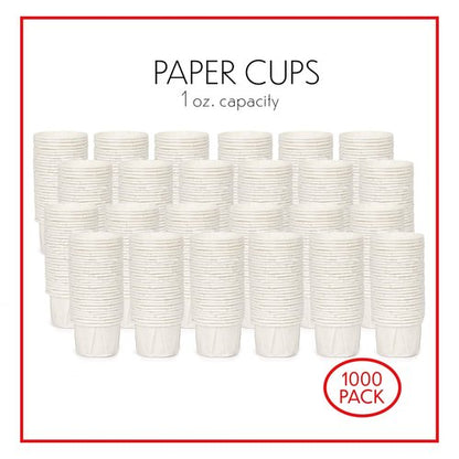 1 Oz Paper Cups- Paper Medicine Taster Ketchup Sacrament Paper Cups (PACK A - 1000 PACK)